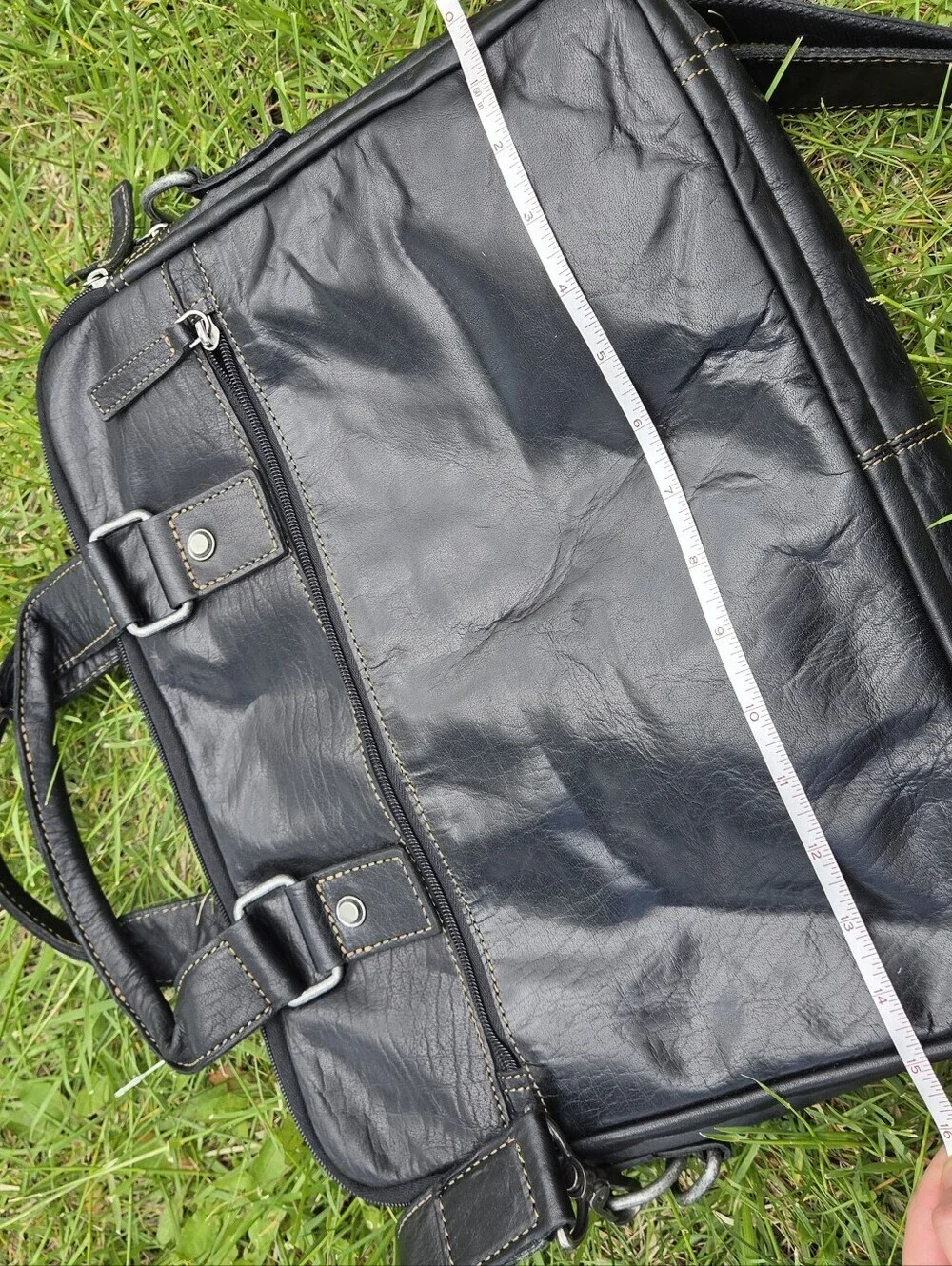 Jack Georges Voyager Professional Leather Briefcase - Black